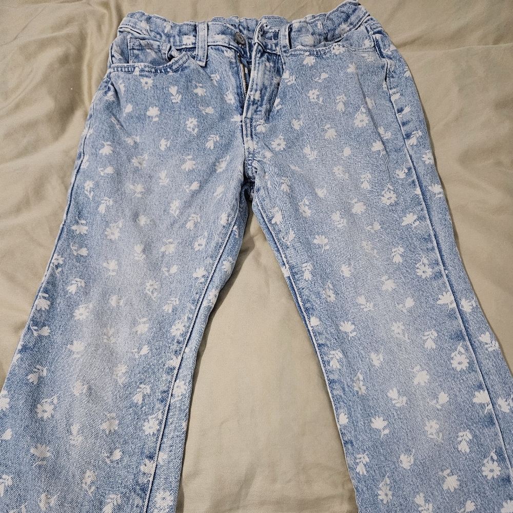 Old Navy Light Blue Floral Kids Jeans